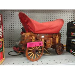 Chuck Wagon lamp & vintage wood toy