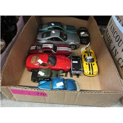 9 Die-cast scale model vehicles