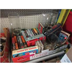 New glass vases & used books