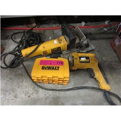 2 DeWalt electric tools - used