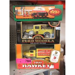 3 Die-cast scale model vehicles
