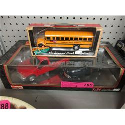 2 Die-cast scale model vehicles