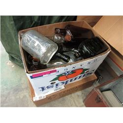 2 Boxes of collectible glass bottles