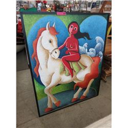 Large scale oil on canvas painting