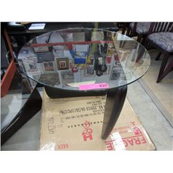 New - Glass top end table