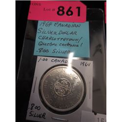 1964 Canadian Silver Dollar Coin