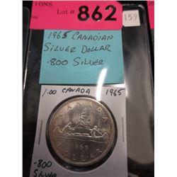 1965 Canadian Silver Dollar Coin