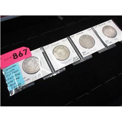 Canadian Silver .50 cent coins