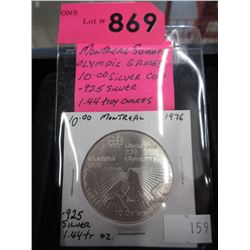 Montreal Olympic Games $10 Silver coin