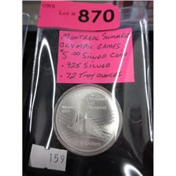 Montreal Olympic Games $5 Silver coin