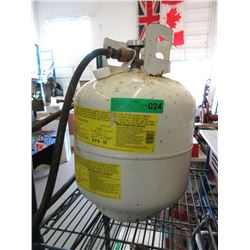 Used propane tank with roofing torch - used