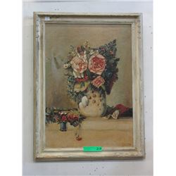 1940's Still life painting - signed