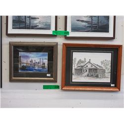 2 Framed prints - 1 signed