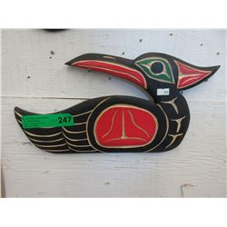 Laurence Andrews signed wall plaque "Loon"
