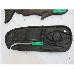 Carved wood wall plaque "Raven"