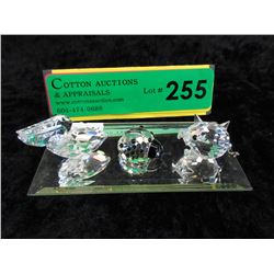 3 Swarovski crystal animals