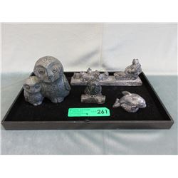 4 "Wolf sculptures" original sculptures