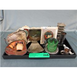 Tray of small collectible items - mostly vintage