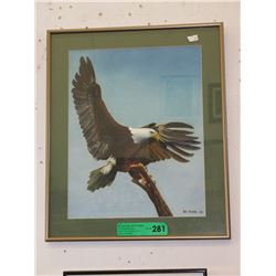 R. E. Poirier original painting of an Eagle