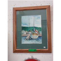 J. Shield signed original watercolor
