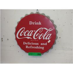 Metal Coca-Cola Cap Sign