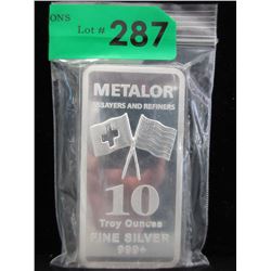 10 Troy Ounce .999 Fine Silver Bar