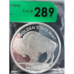 5 Troy Ounce .999 Silver Art Round