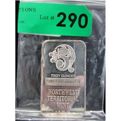 5 Troy Oz. NorthWest Territorial Mint Bar