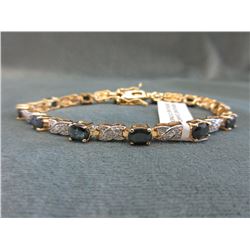 Sapphire & Diamond 4.00 CTW Tennis Bracelet