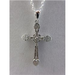 Diamond-set Necklace with Cross Pendant