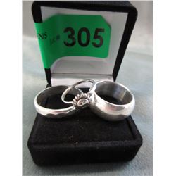 3 Estate Sterling Silver Rings