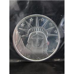 .999 Silver Statue of Liberty Motif Art Round