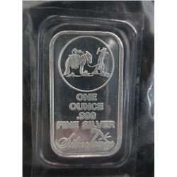 1 Troy Oz. Silver Towne .999 Silver Art Bar
