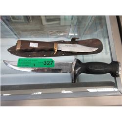 Bowie knife & diving knife - used