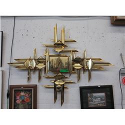 Retro brass pendulum wall clock