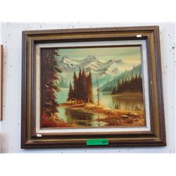 J. Santos signed original painting