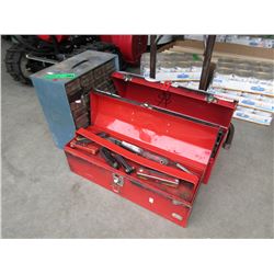 2 Tool boxes & a bolt sorter - used