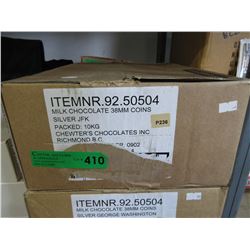10 KG bulk box of chocolate foil coins