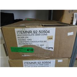 10 KG bulk box of chocolate foil coins