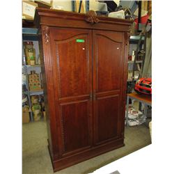 Wood entertainment center/wardrobe