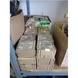 24 Boxes of brass incense holders & more