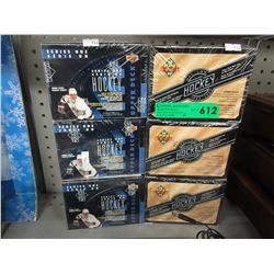 6 Sealed boxes of hockey trading cards