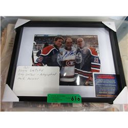 Framed Photo with Gretzky/LaFlear & Messier