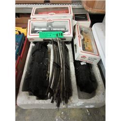 HO Scale Model train cars & track