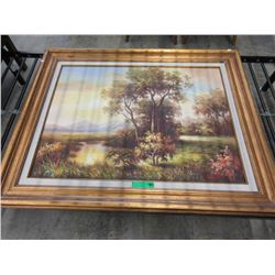 Large paint on canvas landscape