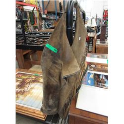 Fringed leather chaps - used