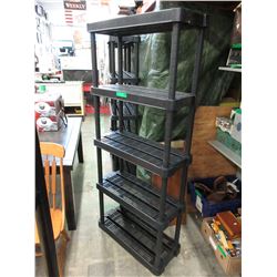 5-Tier plastic storage shelf - used