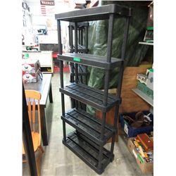 5-Tier plastic storage shelf - used