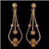 Image 1 : 18K Rose Gold 11.00ctw Fancy Color Diamond Earring