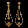 Image 1 : 18K Rose Gold 11.00ctw Fancy Color Diamond Earring